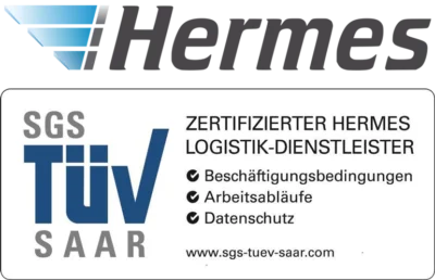 Zertifikat SGS TÜV Saar: Zertifizierter Hermes Logistik-Dienstleister
