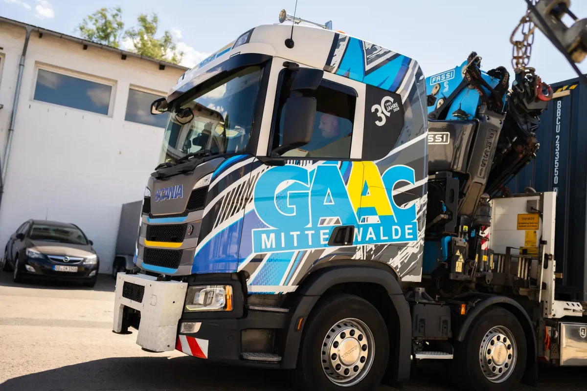 Scania Ladekran-LKW von GAAC