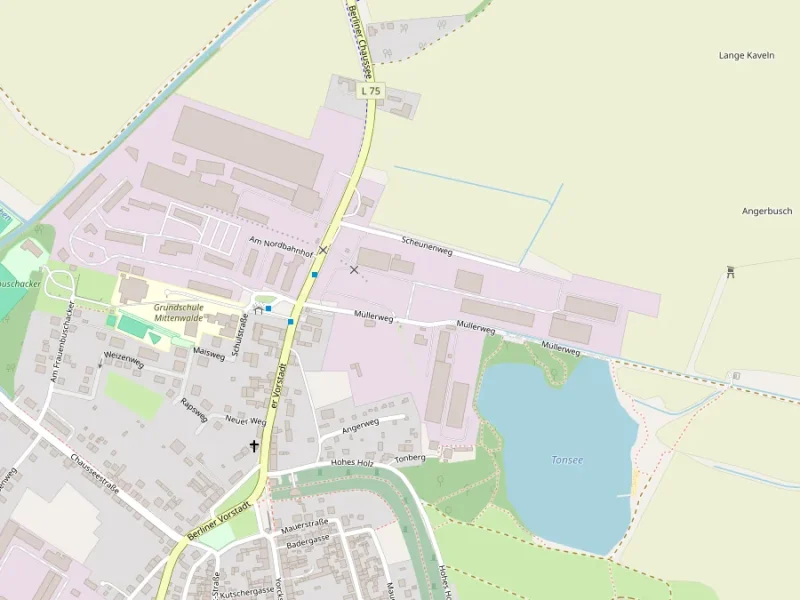 Kartenausschnitt Mittenwalde, Berliner Chaussee 23 a